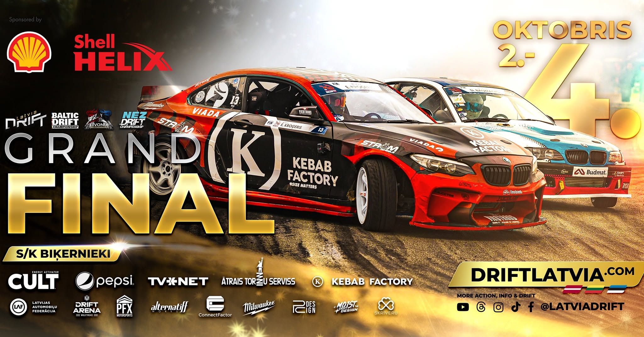 NEZ DRIFT GRAND FINAL – Baltijas un NEZ drifta čempionātu fināli